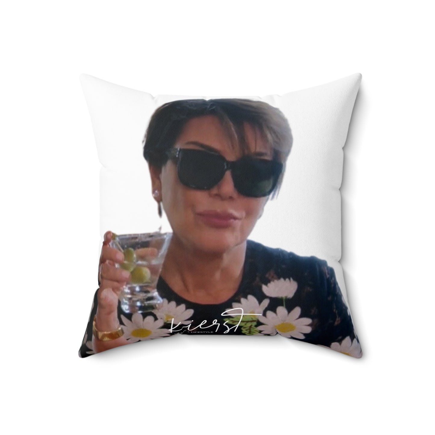 OG Mom Throw Pillow – Martini, Daisies, and Maximum Attitude
