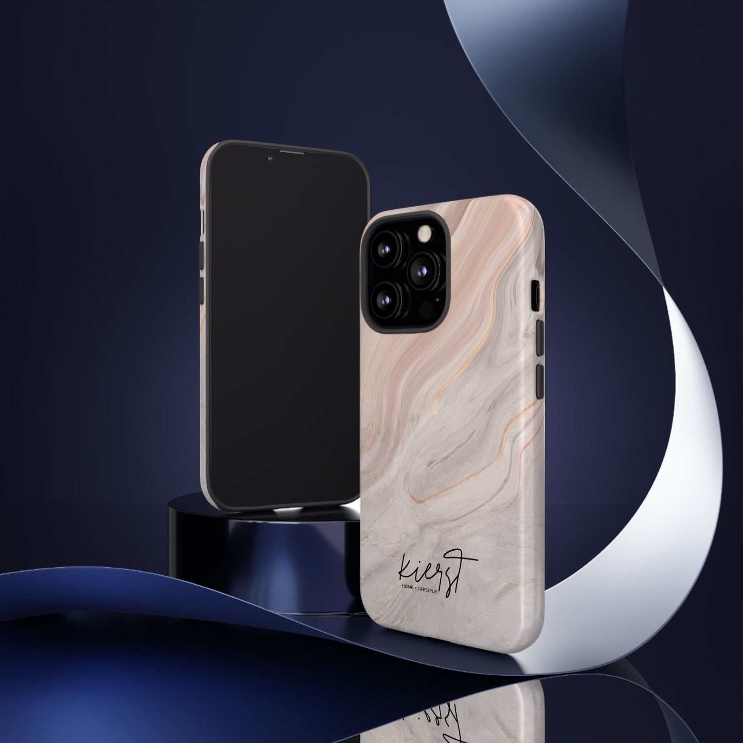 Blush Swirl Marble iPhone Case | Soft Curves, Strong Protection