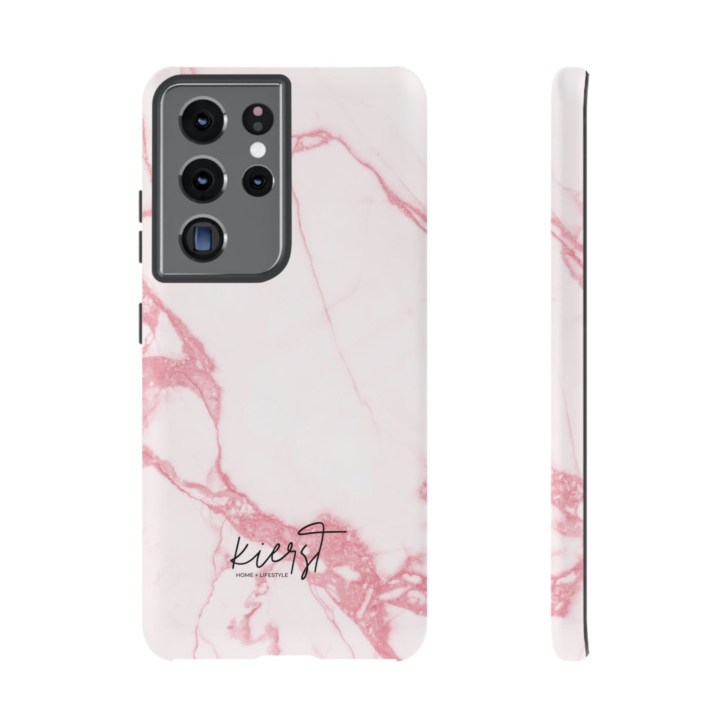 Pink & White Marble Samsung Galaxy Phone Case | Feminine, Polished, and Quietly Bold