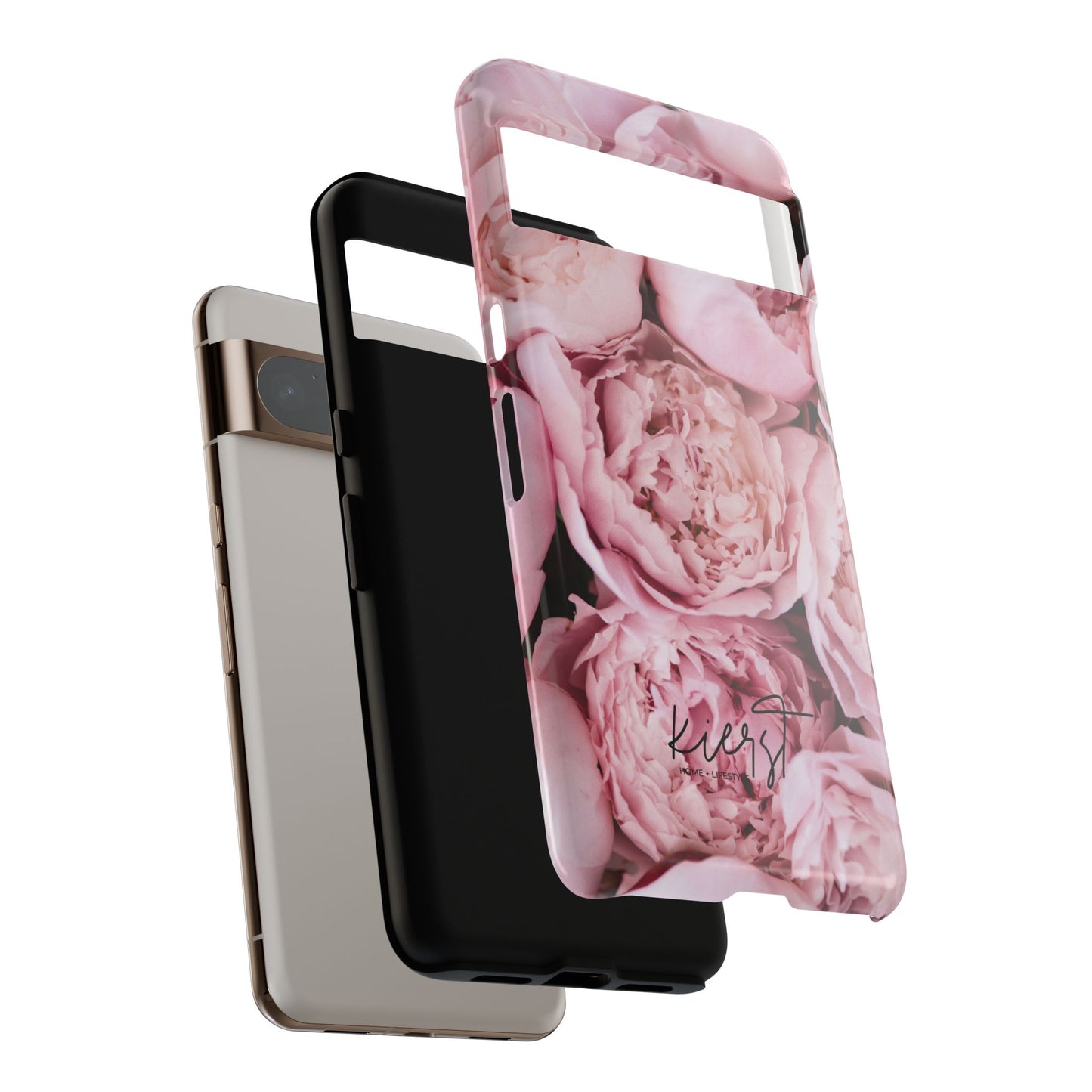 Pink Peonies Google Pixel Phone Case | Romantic Florals, Everyday Function