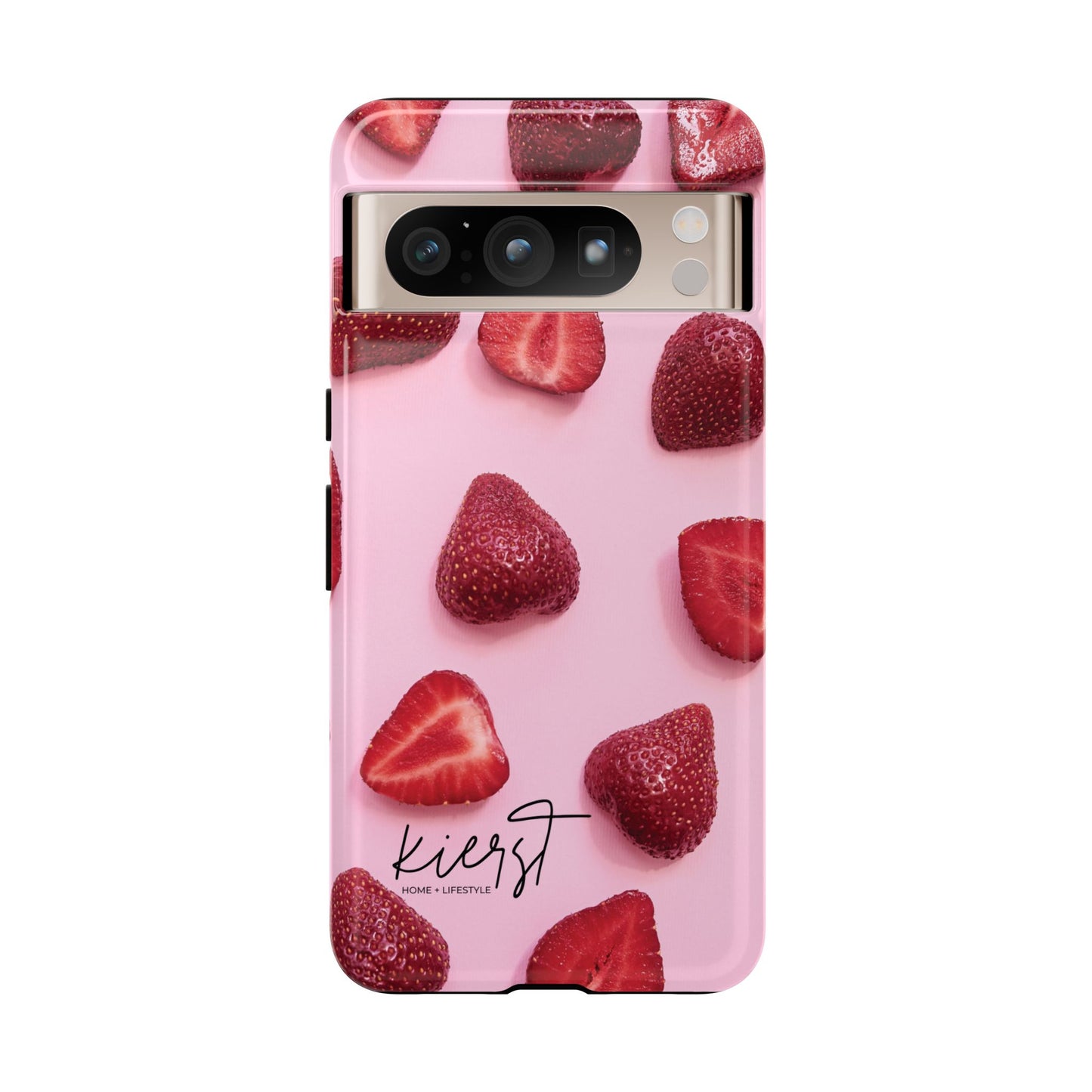 Strawberries Google Pixel Case | Blush-Toned Charm Meets Playful Precision