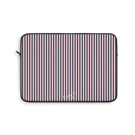 Signature Pink and Signature Storm Striped Laptop Sleeve