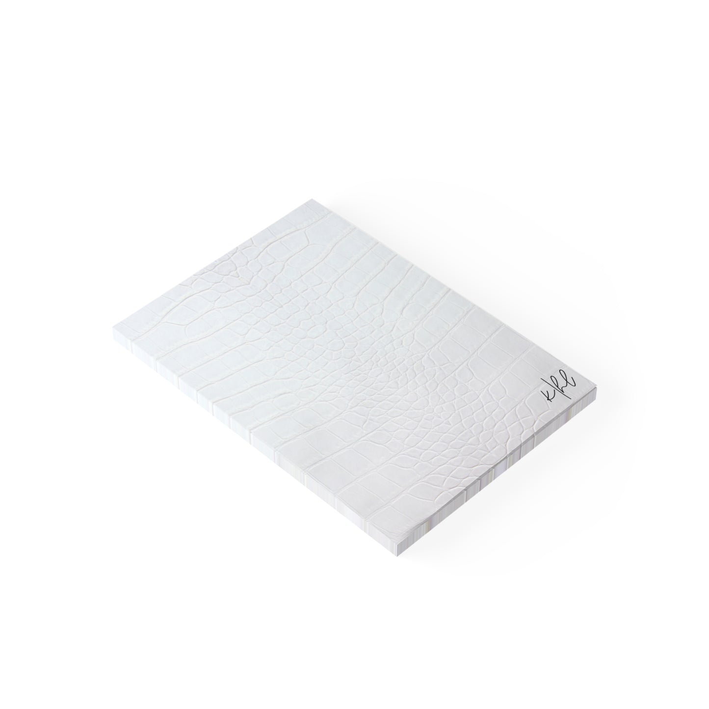 White Alligator Post-it® Note Pad | Luxe Faux Skin-Inspired Memo Pad