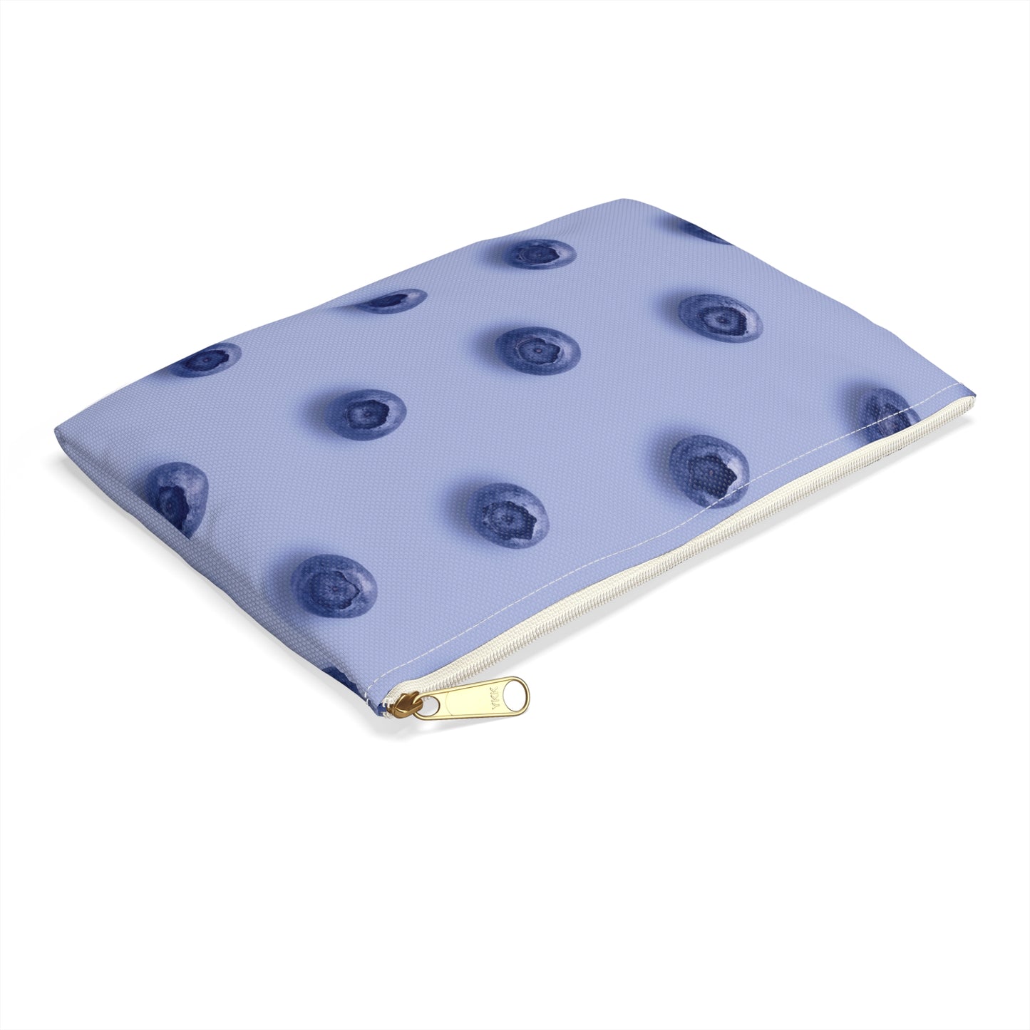 Blueberry Pop Accessory Pouch – Limited Edition Periwinkle & Fruit Print
