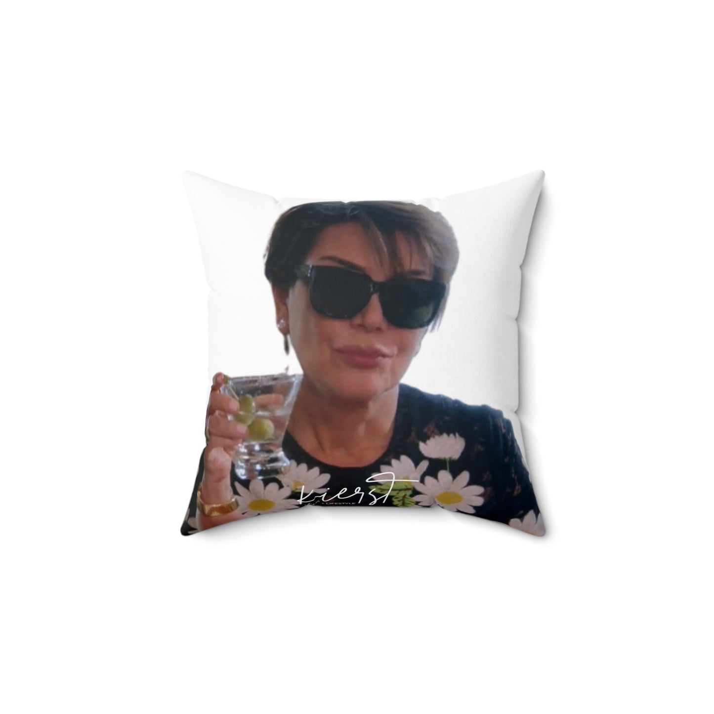 OG Mom Throw Pillow – Martini, Daisies, and Maximum Attitude