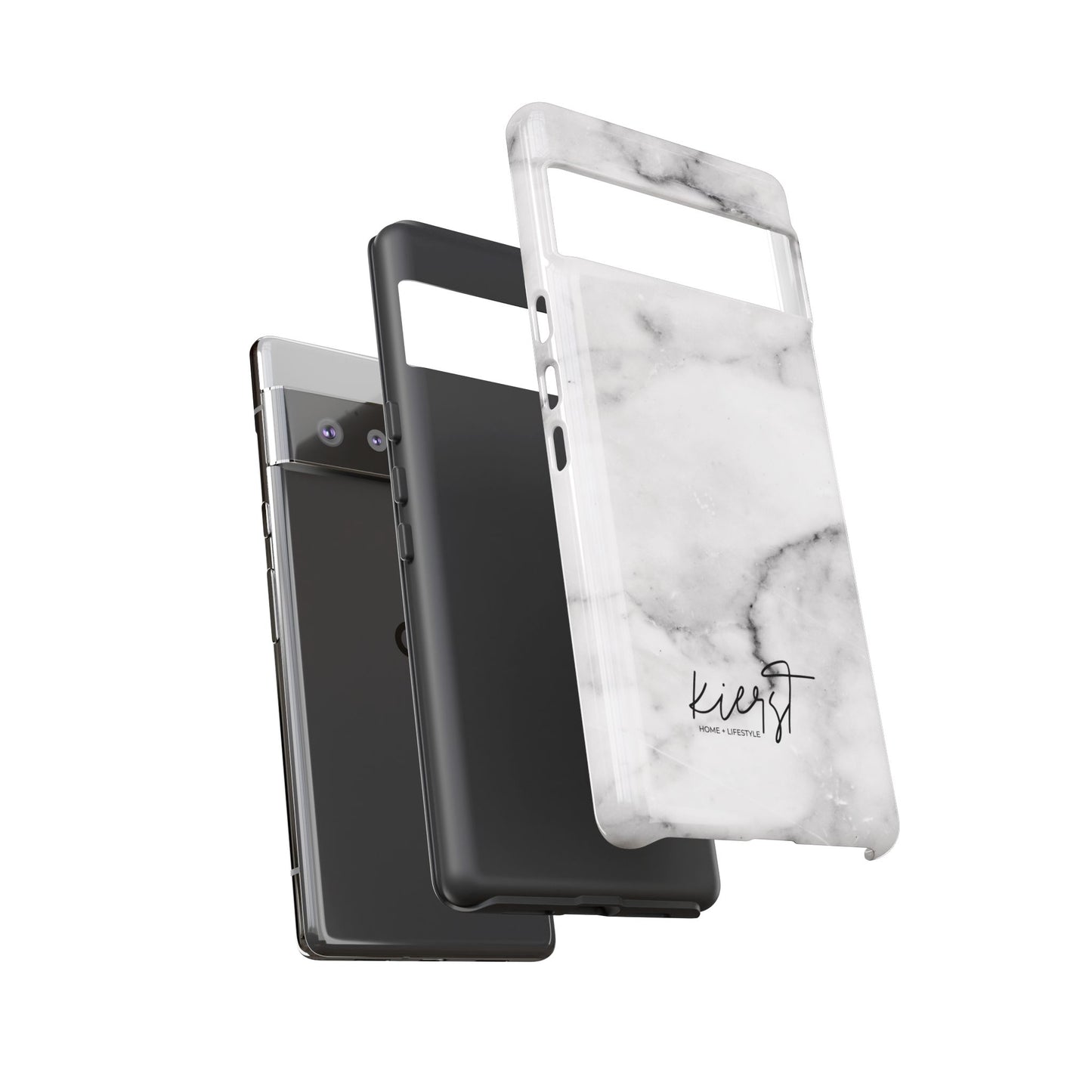 Lived-In White and Grey Marble Google Pixel Case | Elevated Essentials For Everyday