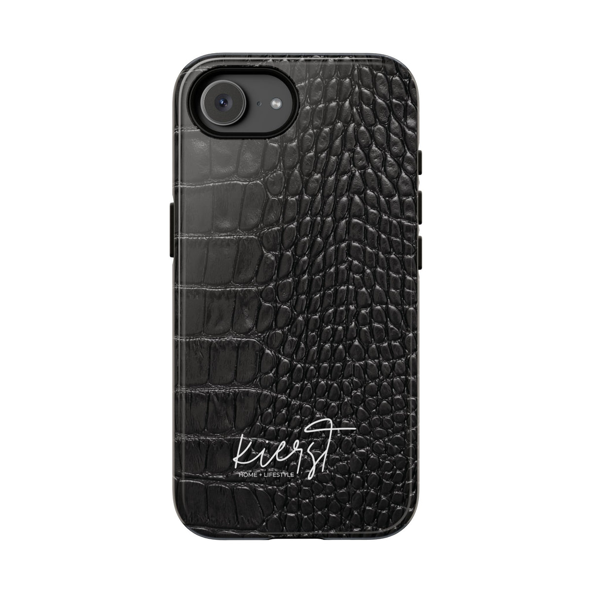Black Crocodile Print iPhone Case