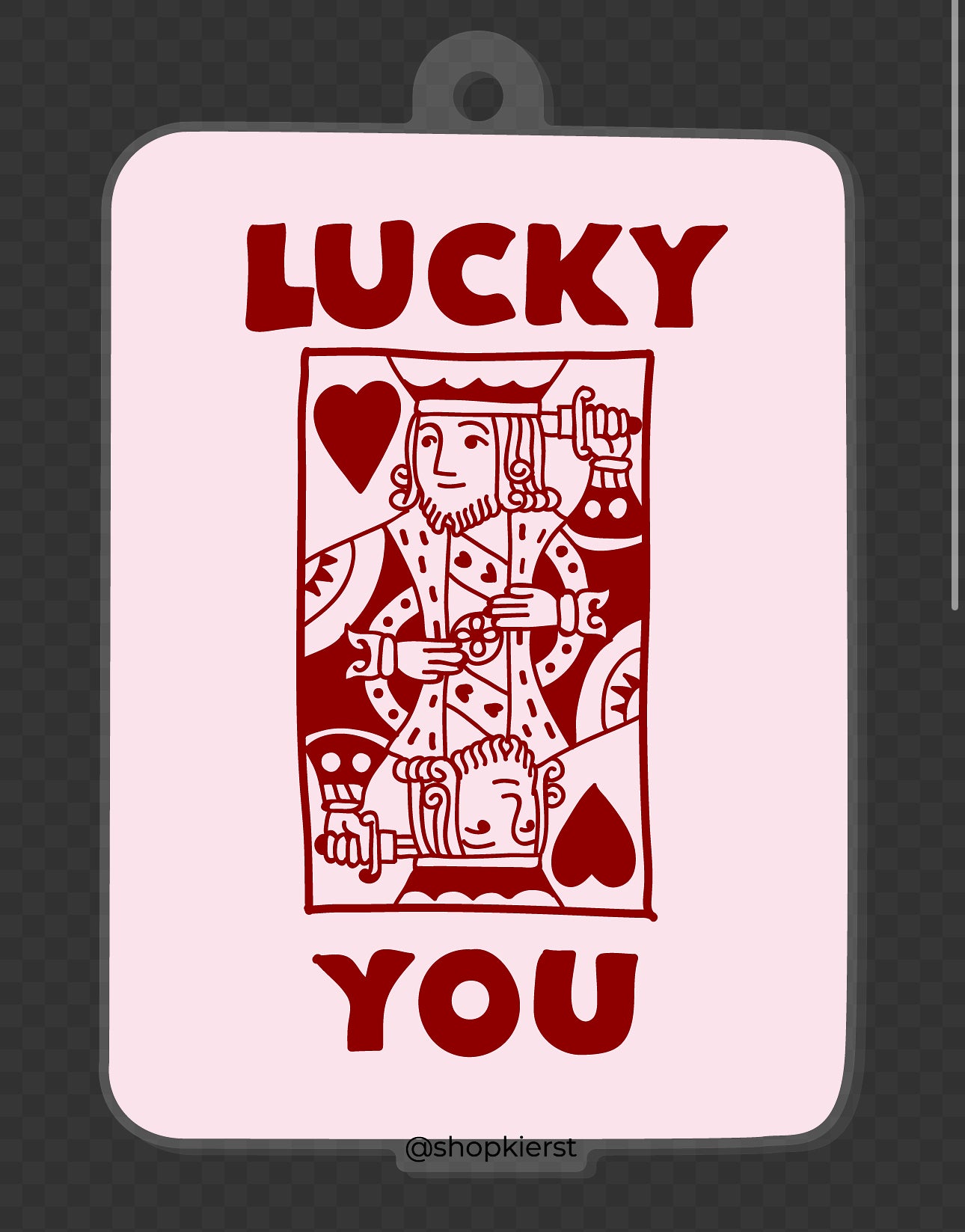 Lucky King of Hearts Ornament + Keychain