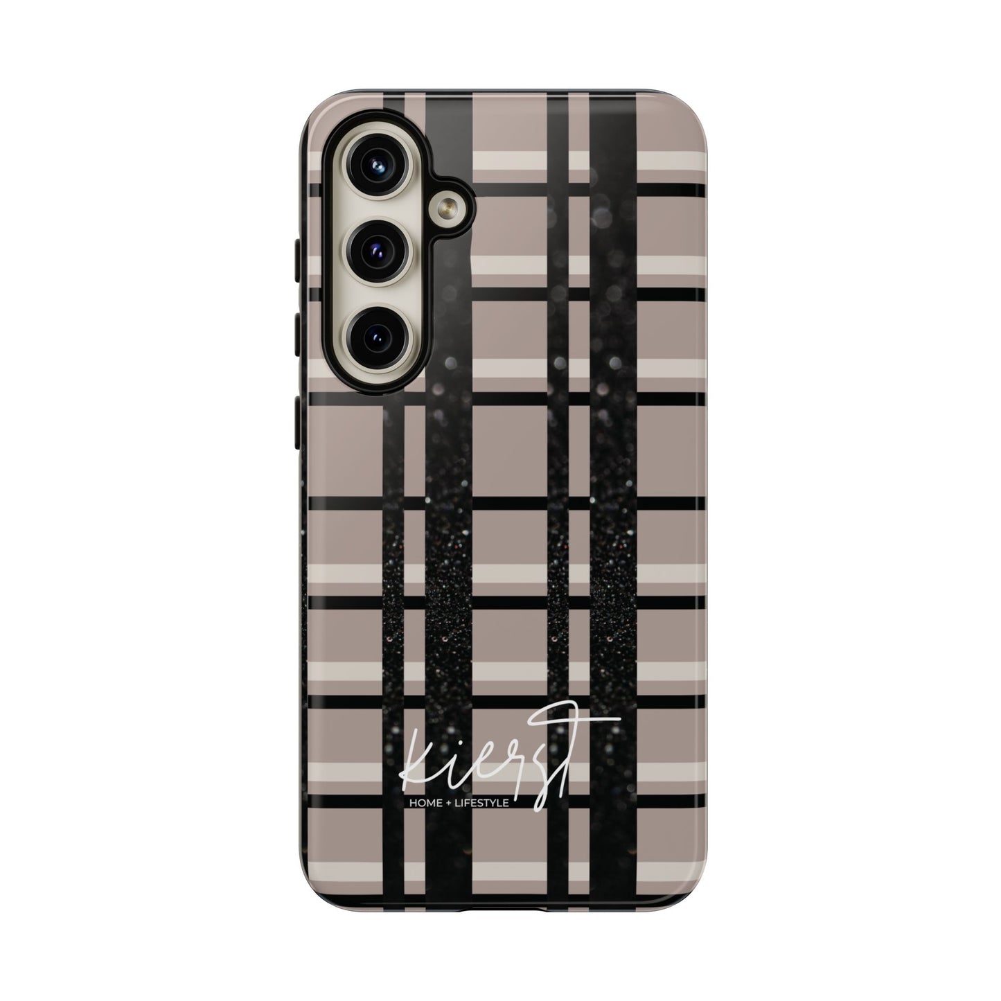 Elevated Neutrals Plaid Samsung Galaxy Case | Structured Style, Soft Edge