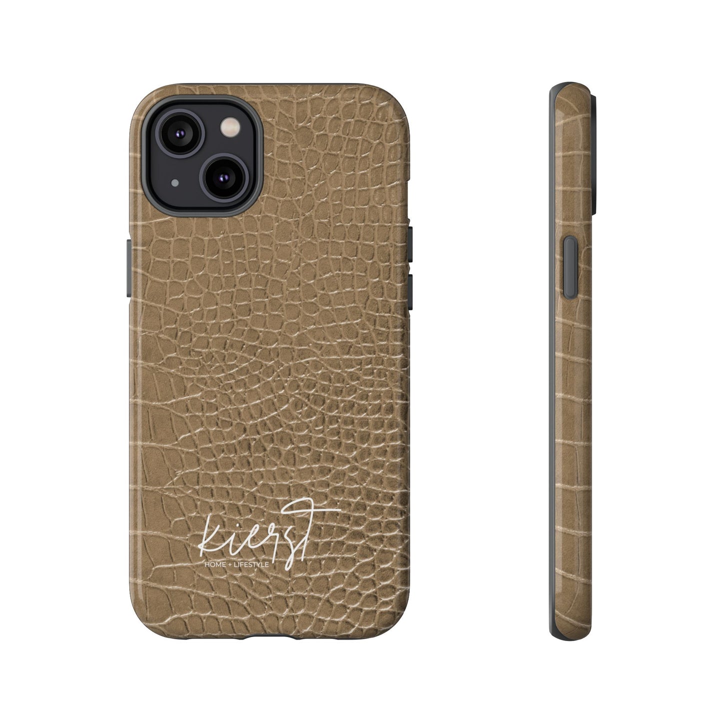 Tan Alligator Print iPhone Case | Elevated texture meets everyday ease
