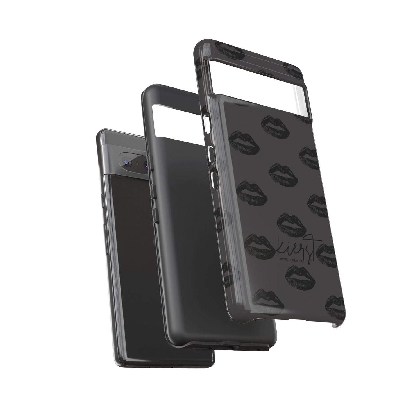 Black Lips Google Pixel Phone Case | Monochrome Meets Mood