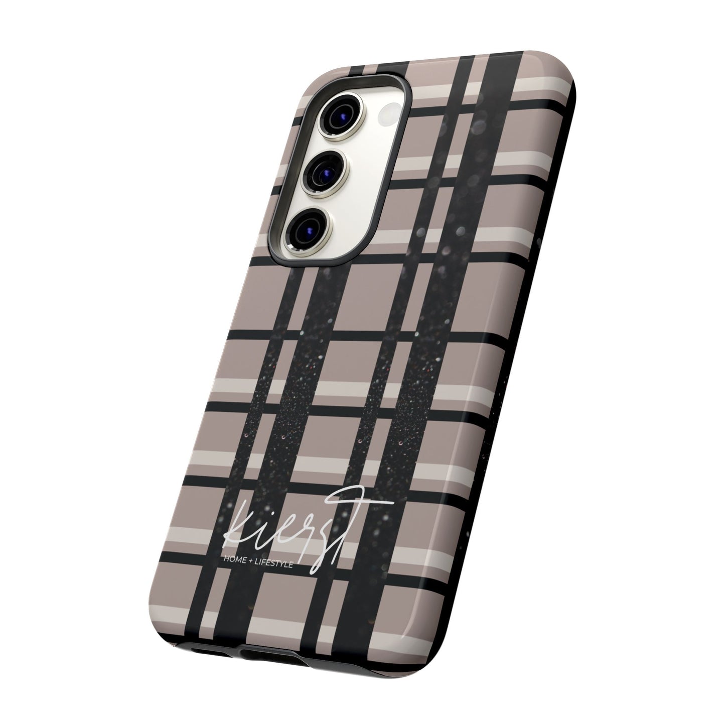 Elevated Neutrals Plaid Samsung Galaxy Case | Structured Style, Soft Edge