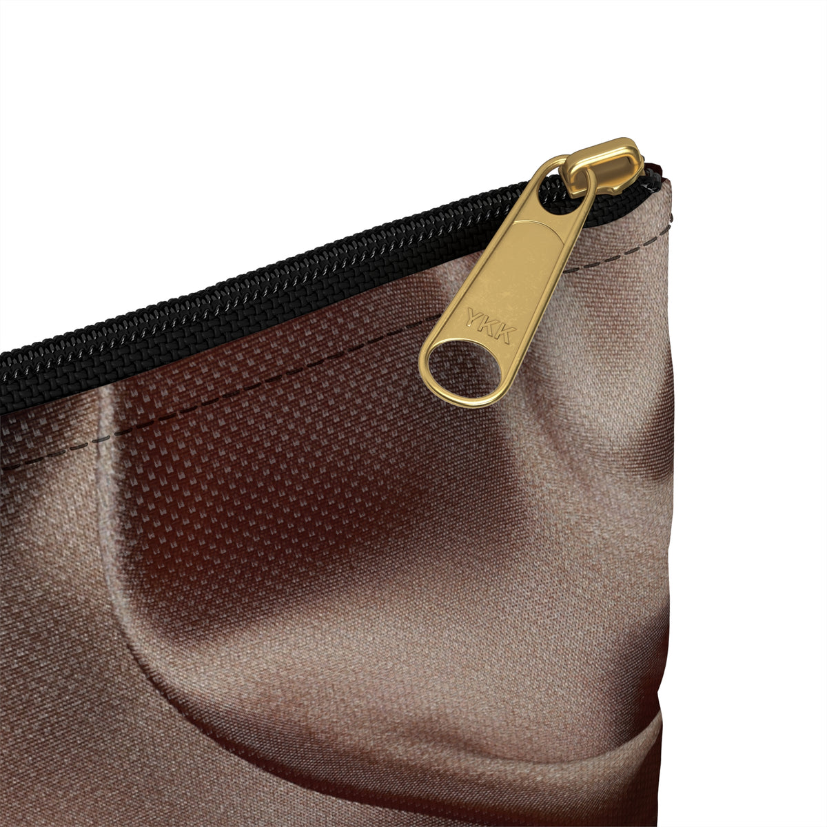 Chocolate Silk Print Accessory Pouch
