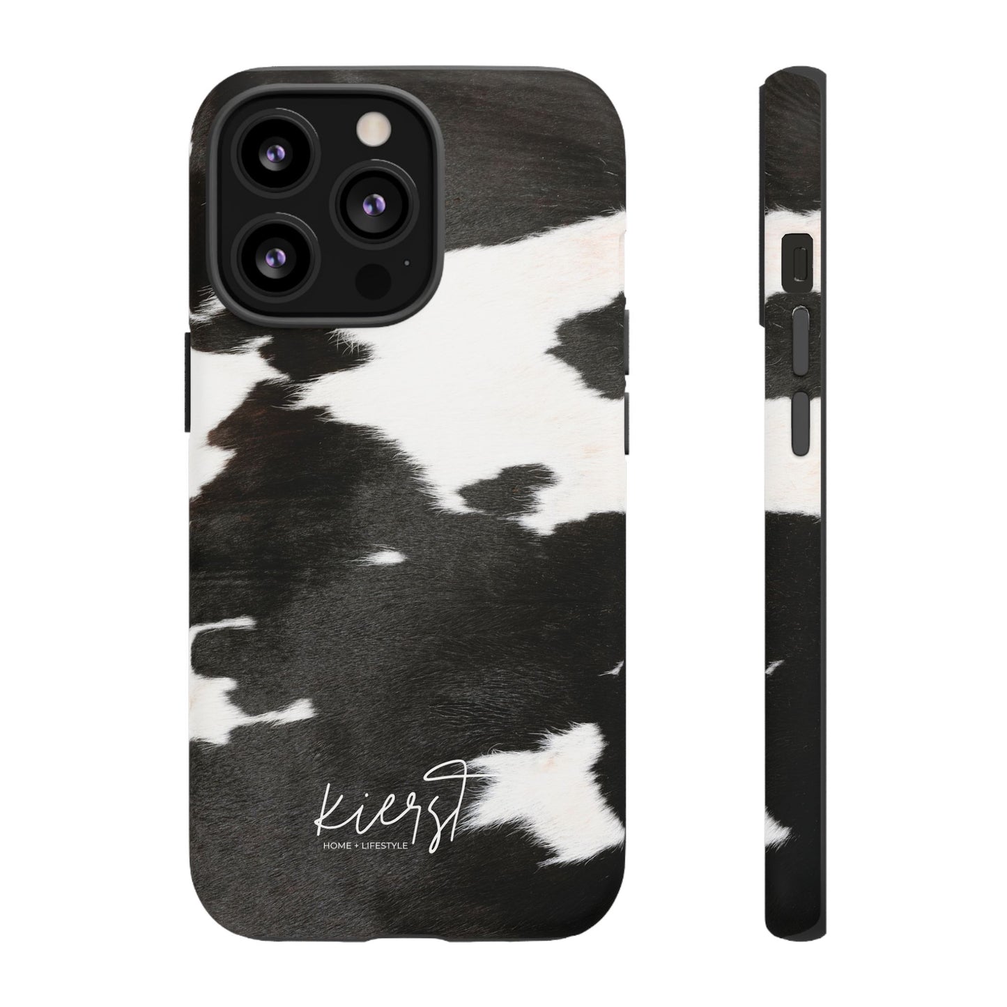 Black and White Cow Hide Print iPhone Case