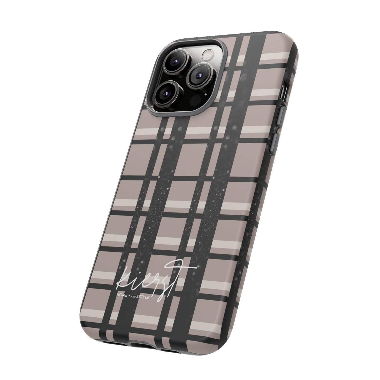 Elevated Neutrals Plaid iPhone Case | Classic Pattern, Modern Contrast