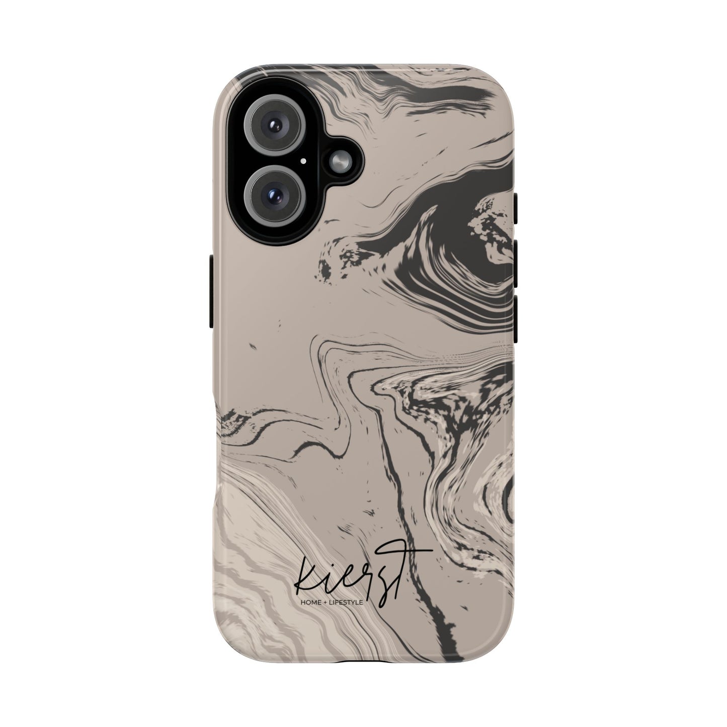 Cream, Grey, and Taupe Marble iPhone Case | A Bold Neutral Grounded in Softness