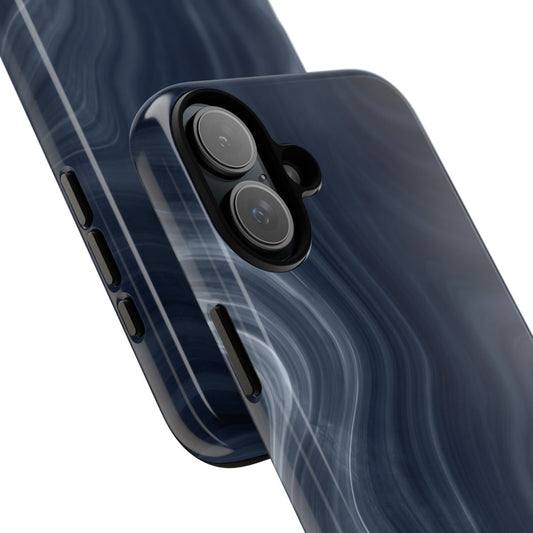 Navy Marble iPhone Case