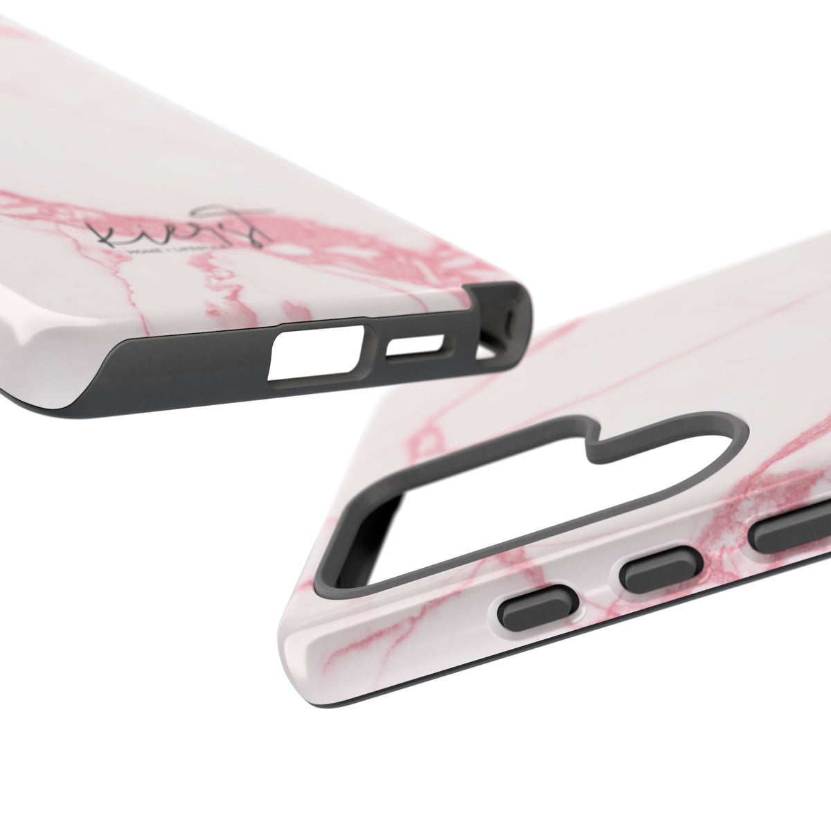 Pink + White Marble Samsung Galaxy Phone Case