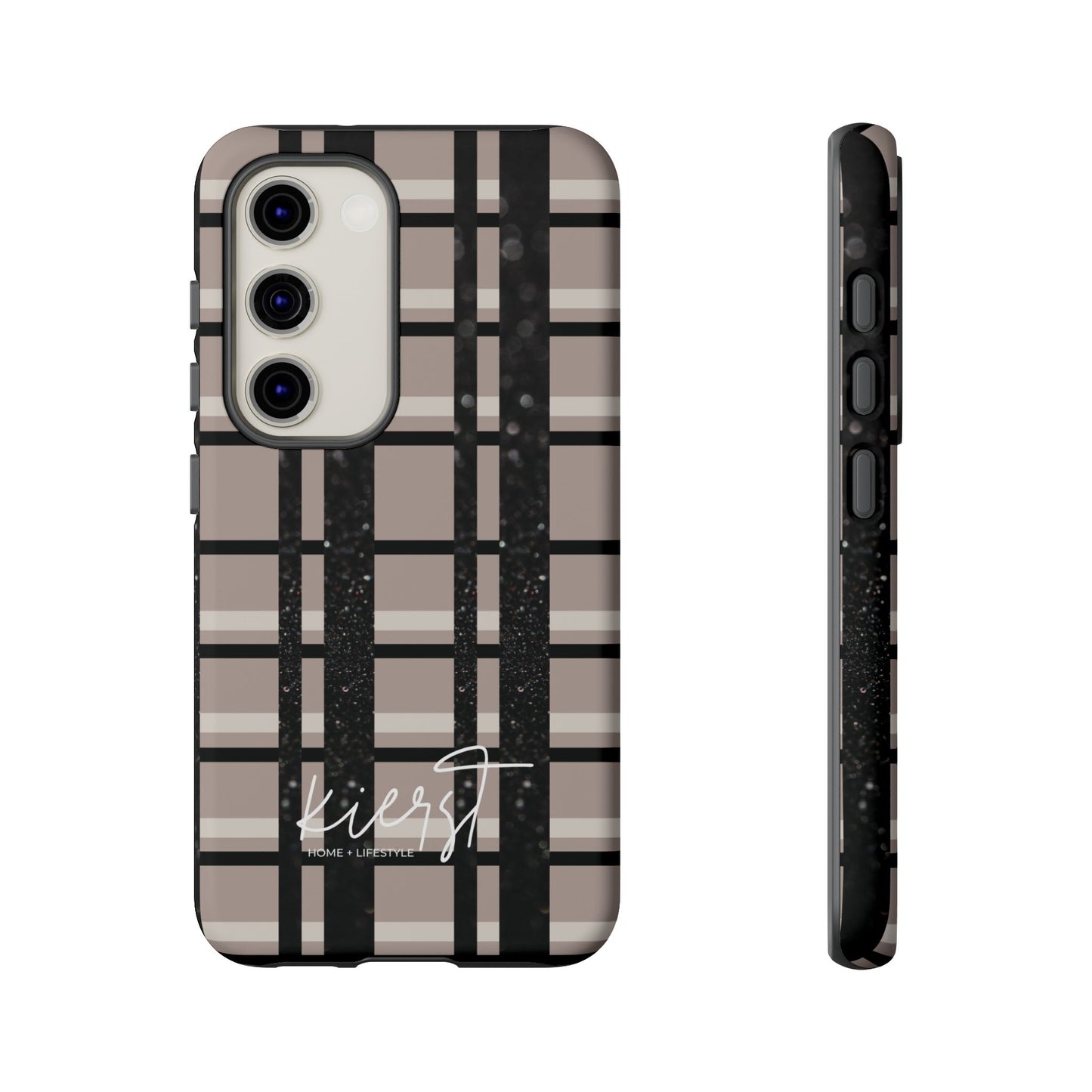 Elevated Neutrals Plaid Samsung Galaxy Case | Structured Style, Soft Edge