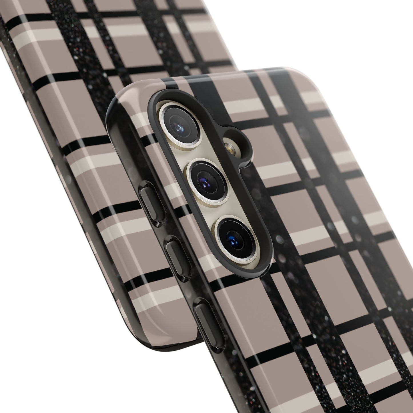 Elevated Neutrals Plaid Samsung Galaxy Case | Structured Style, Soft Edge