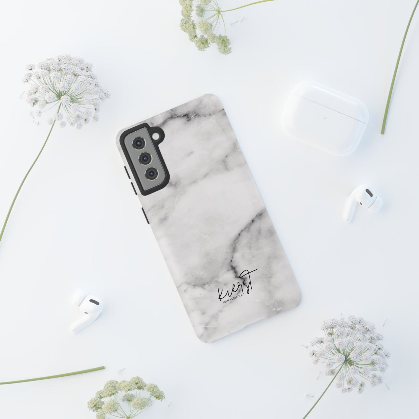 Lived-In White and Grey Marble Samsung Galaxy Case | Soft Strength, Redefined