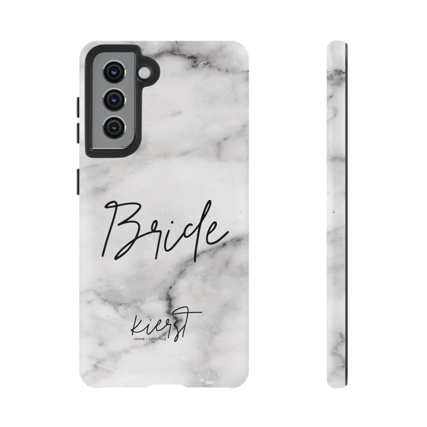 Bride Lived-In White and Grey Marble Samsung Galaxy Phone Case