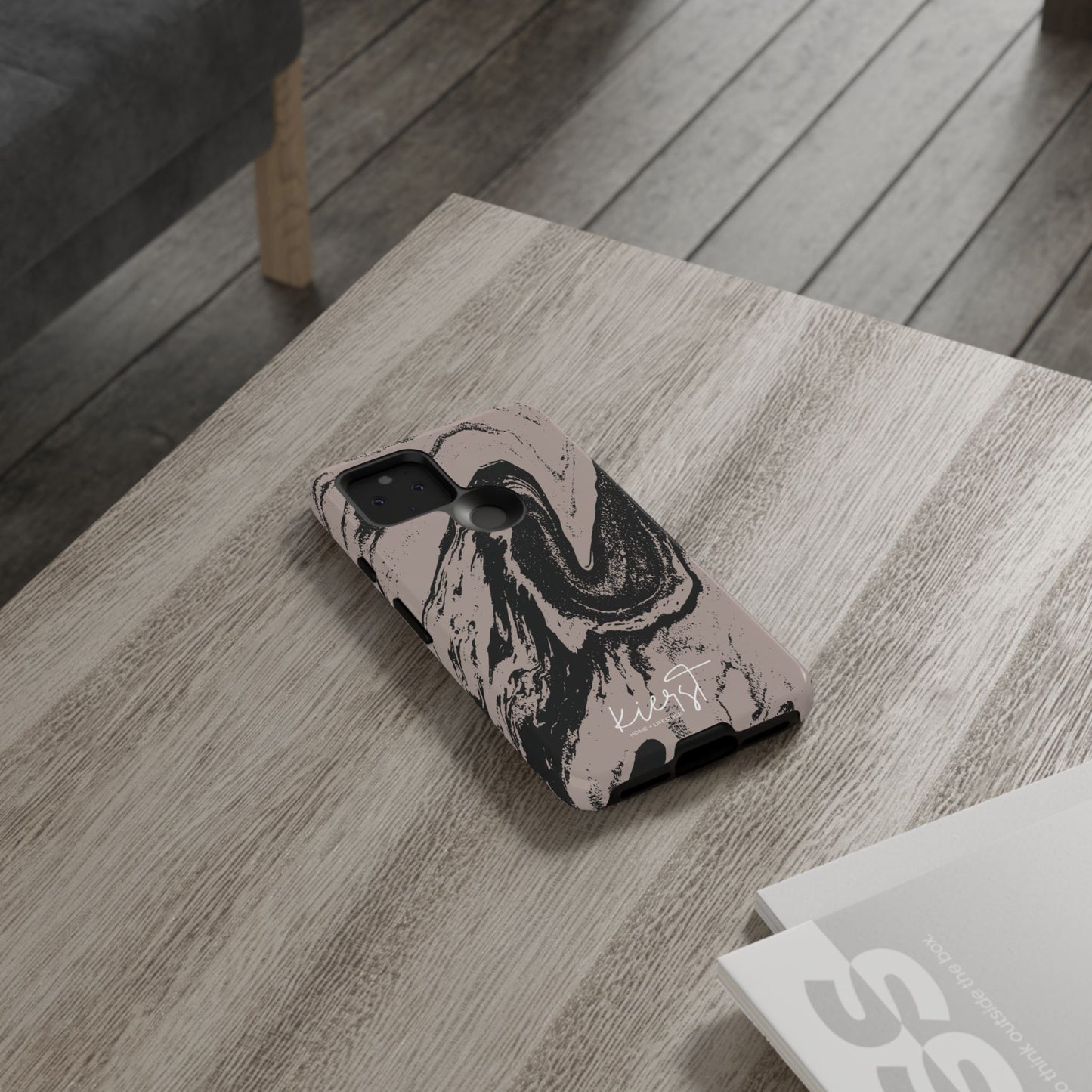 Taupe and Black Marble Google Pixel Phone Case | Artistic, Durable Protection For Your Pixel
