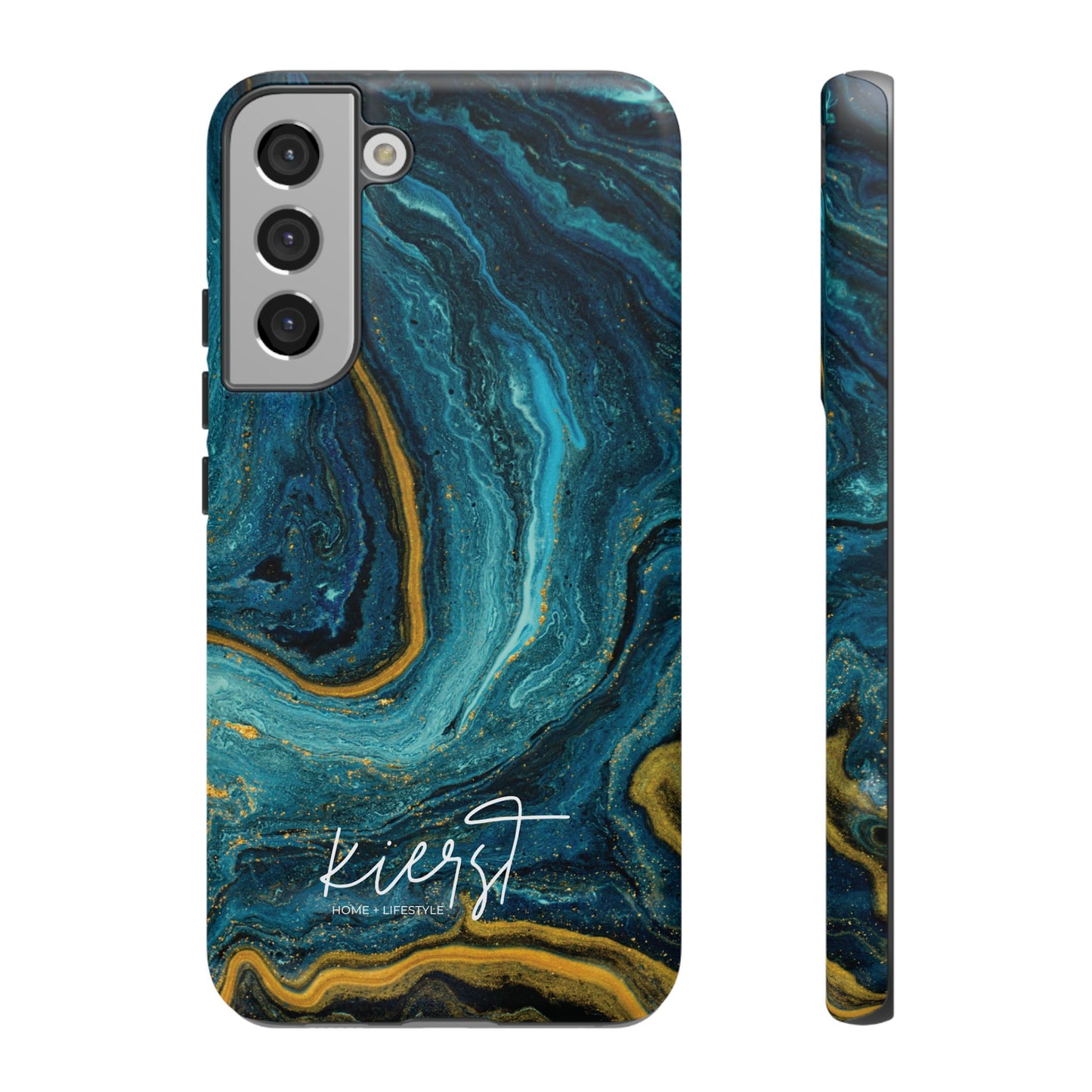 Gold & Teal Marble Samsung Galaxy Case | Swirled Depth Meets Everyday Edge