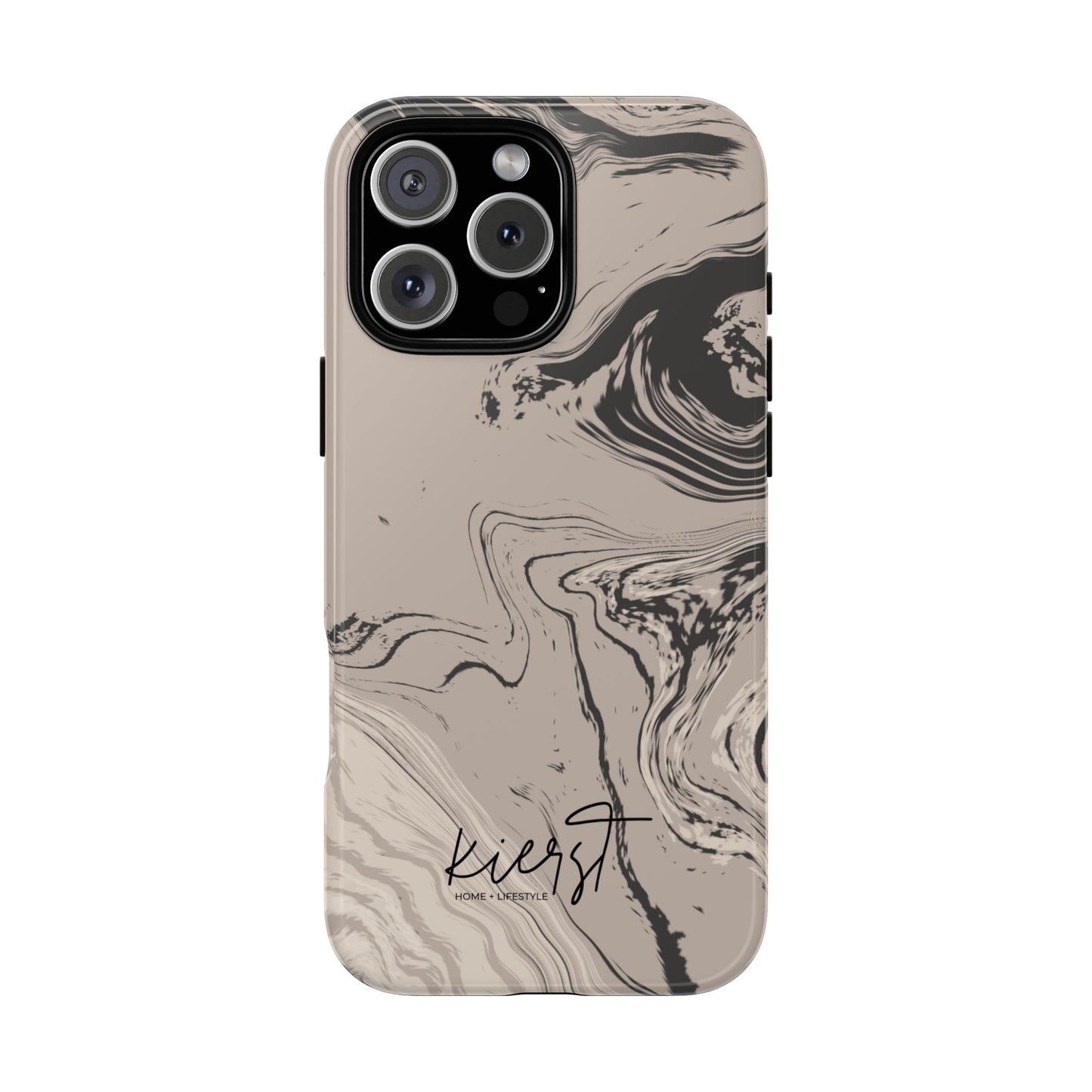 Cream, Grey, and Taupe Marble iPhone Case | A Bold Neutral Grounded in Softness