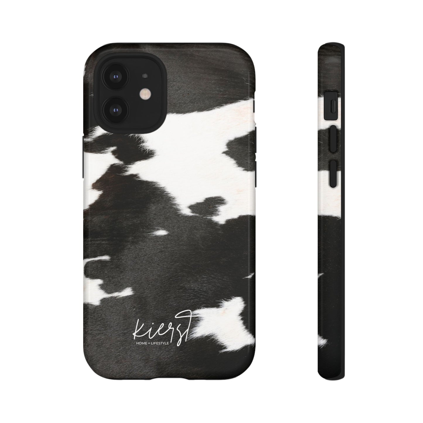 Black and White Cow Hide Print iPhone Case