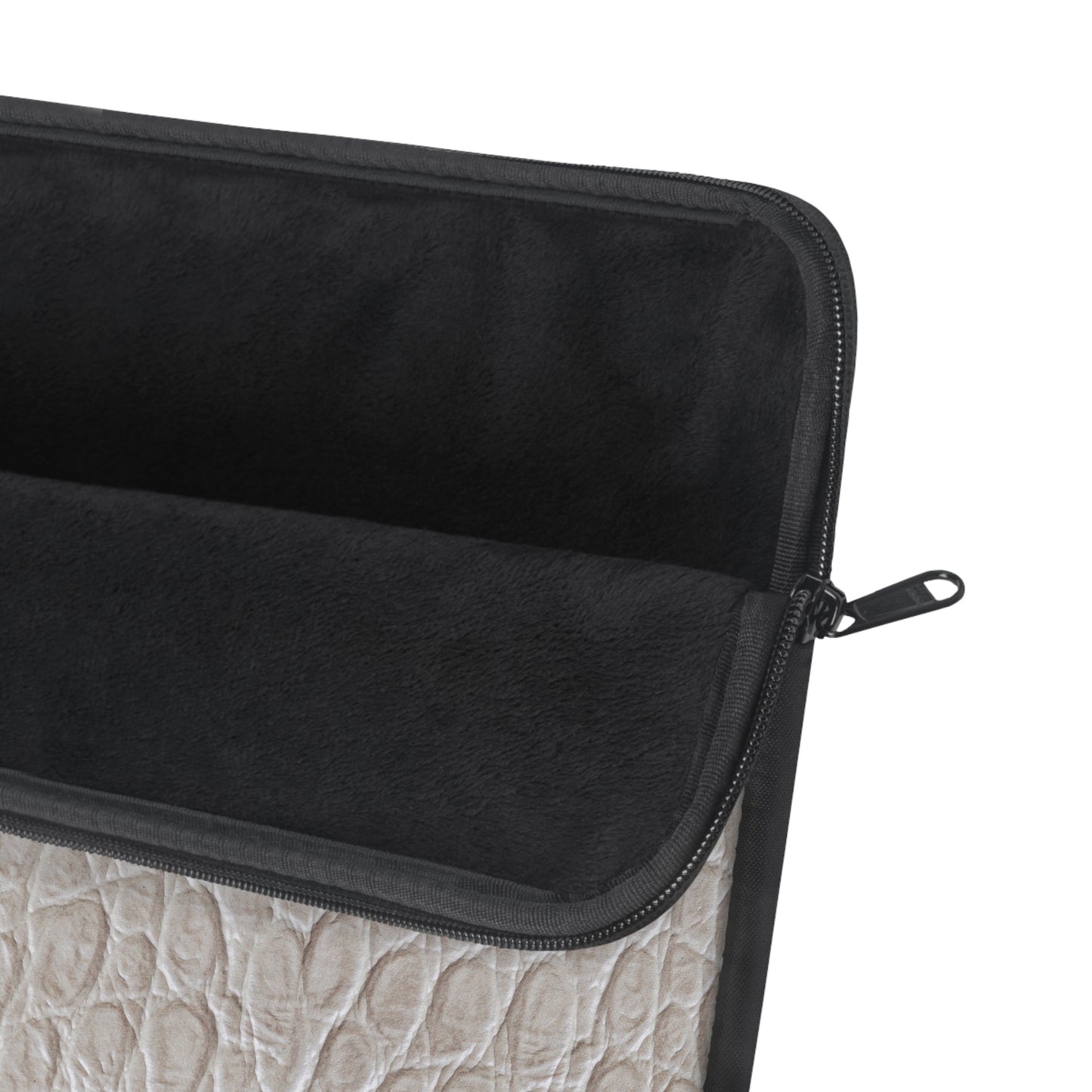 Cream Reptile Print Laptop Sleeve | Elevated Printed Texture for Everyday Tech