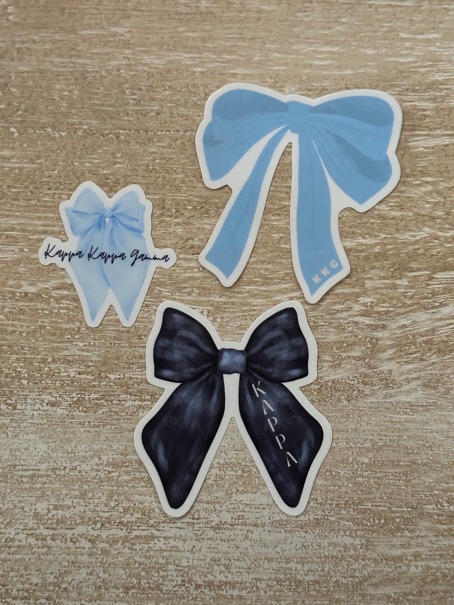 Pastel Blue Bow Kappa Kappa Gamma Sticker