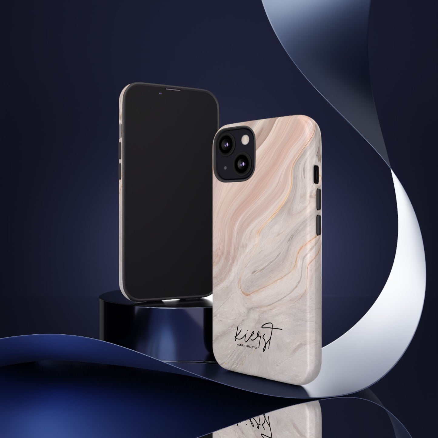 Blush Swirl Marble iPhone Case | Soft Curves, Strong Protection