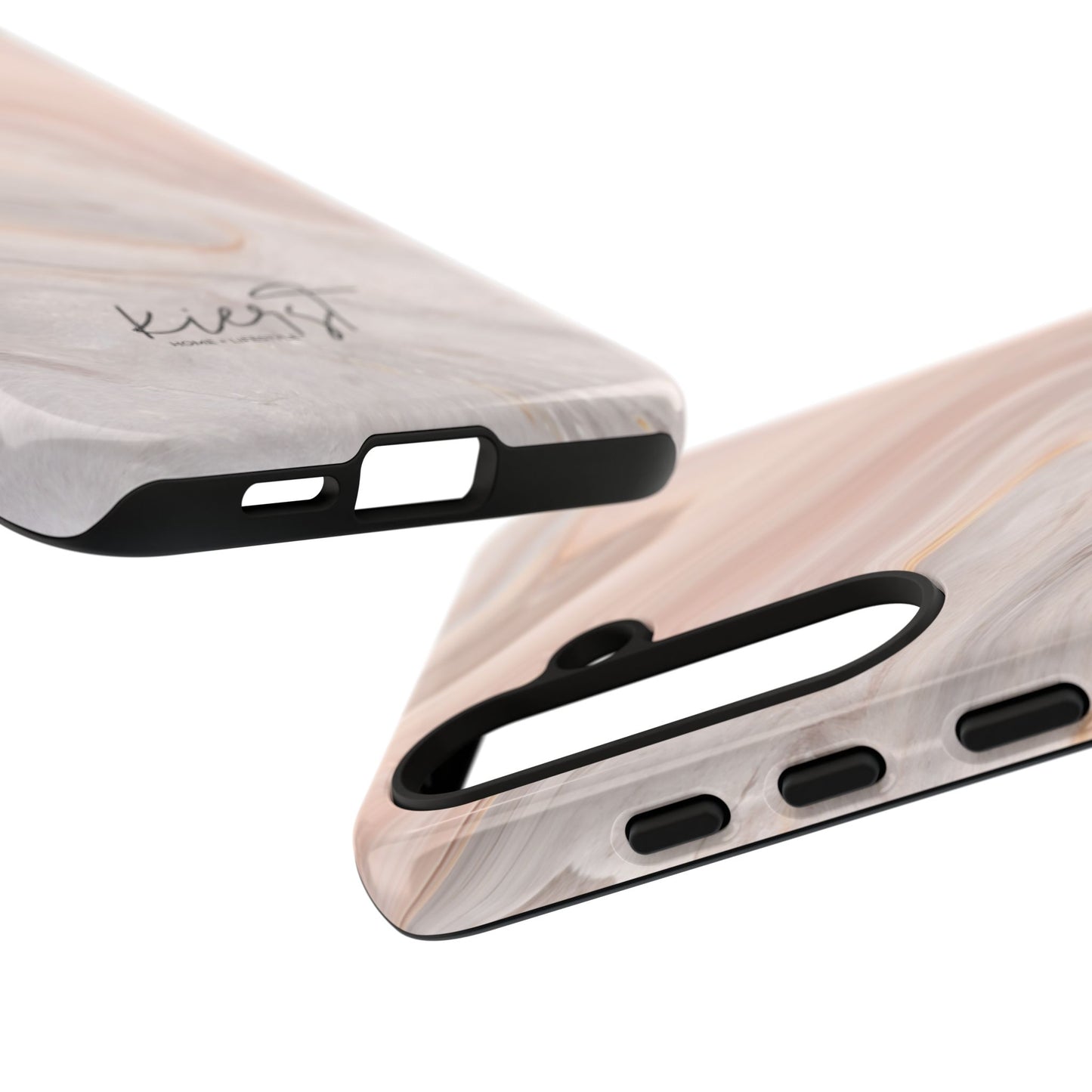 Blush Swirl Marble Samsung Galaxy Phone Case | Subtle Design, Timeless Tone
