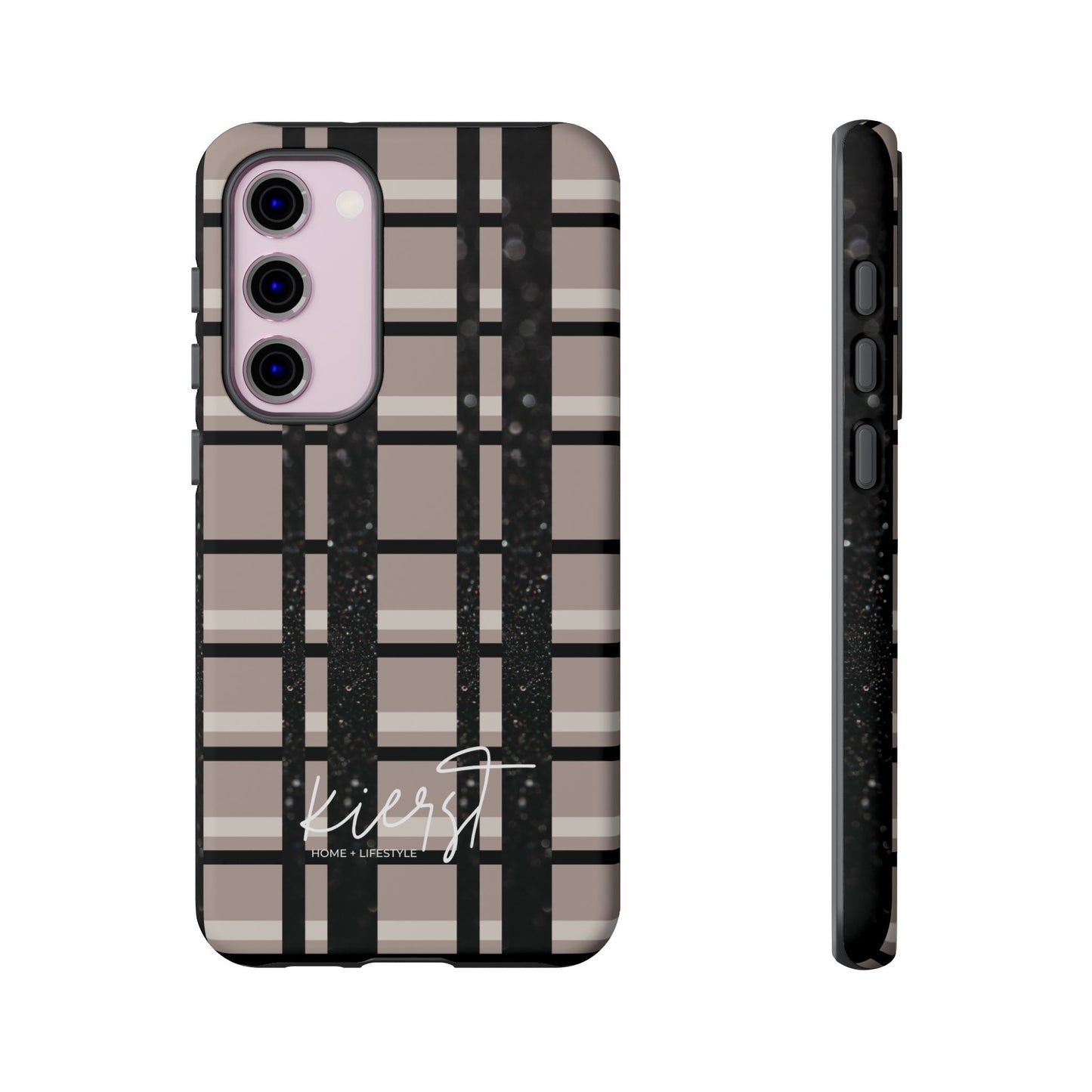 Elevated Neutrals Plaid Samsung Galaxy Case | Structured Style, Soft Edge