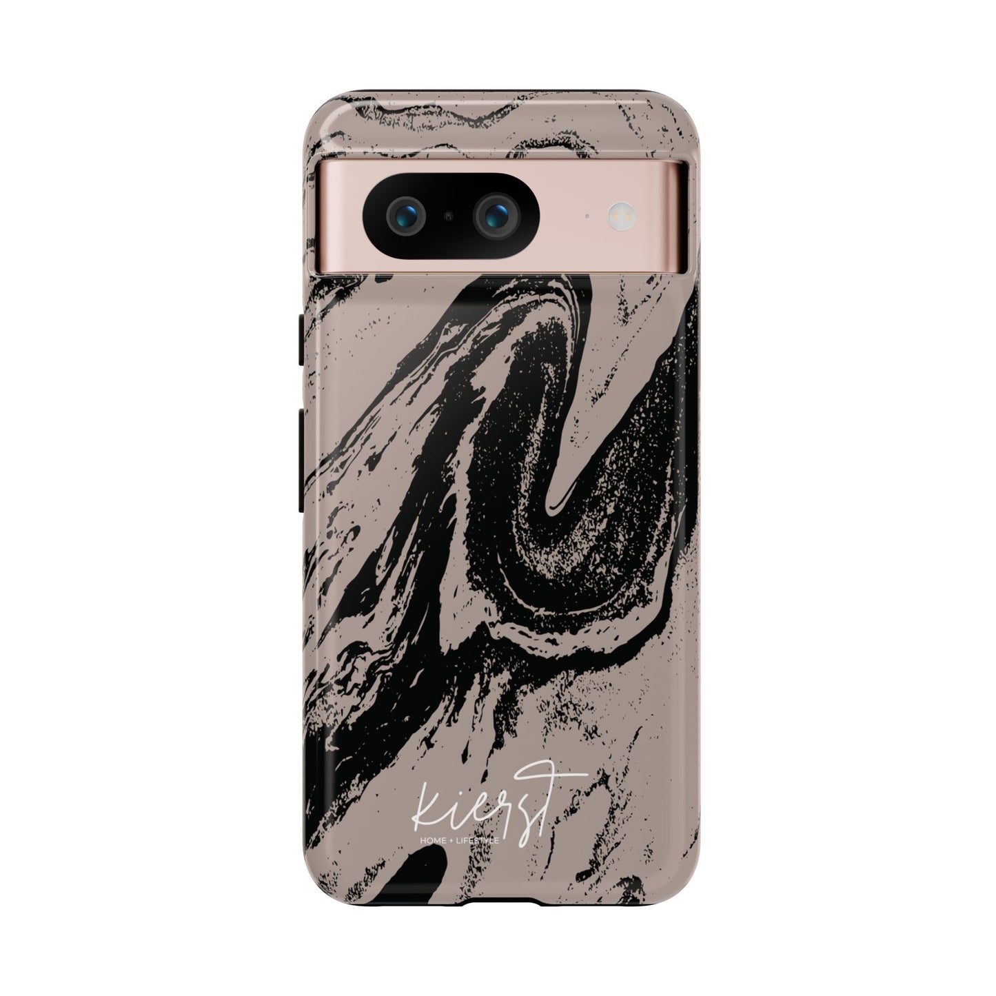 Taupe and Black Marble Google Pixel Phone Case | Artistic, Durable Protection For Your Pixel