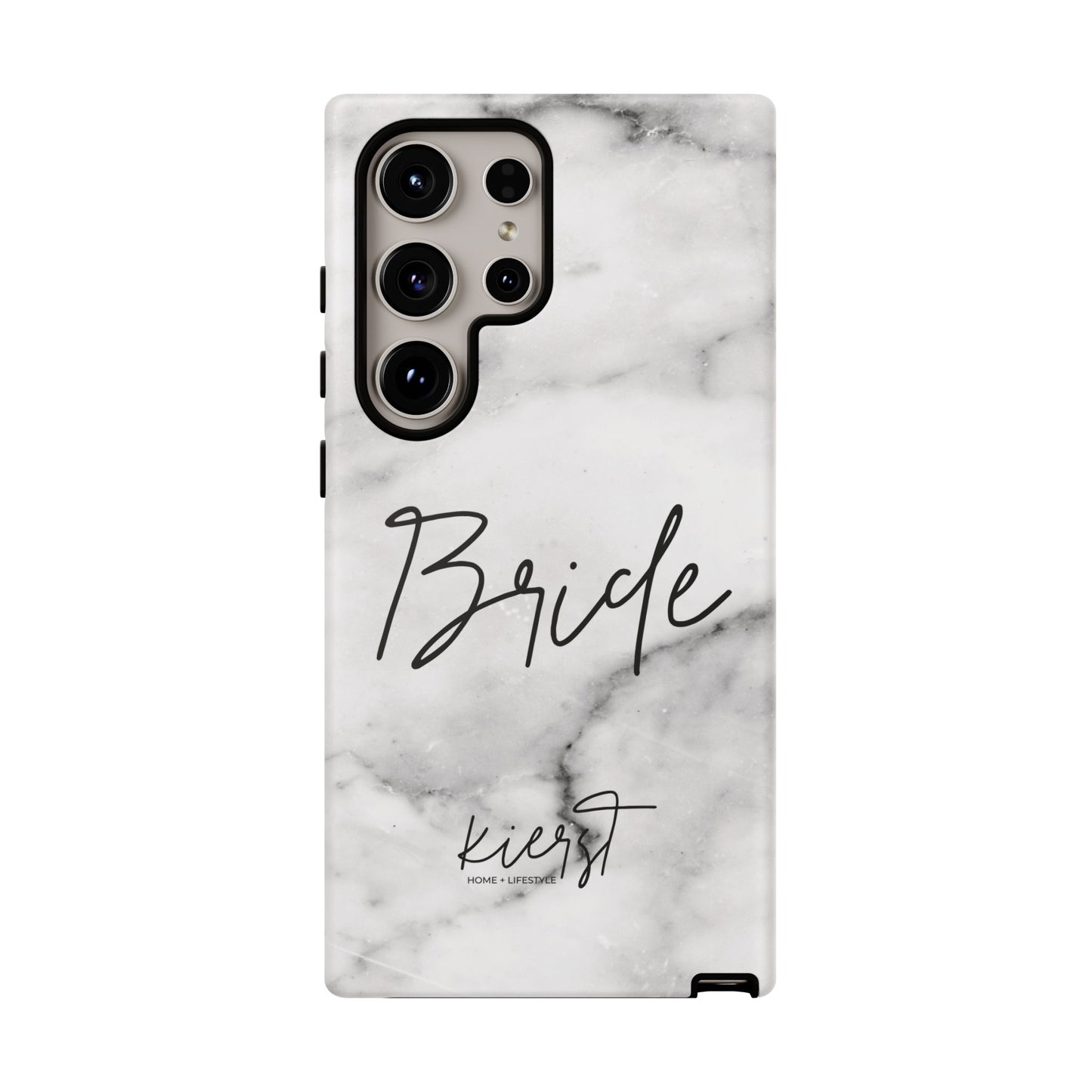 Bride Lived-In White and Grey Marble Samsung Galaxy Phone Case