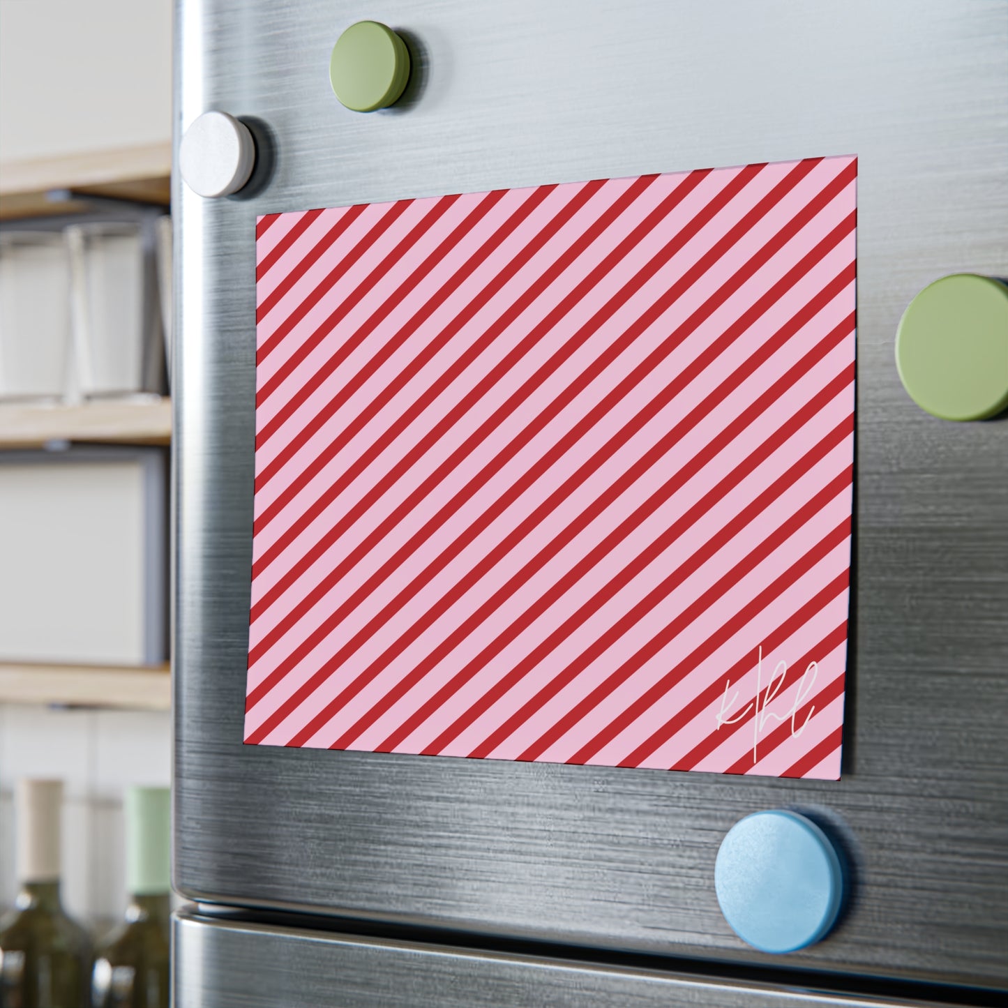 Holiday 25 Pink and Red Diagonal Striped Post-it® Note Pad