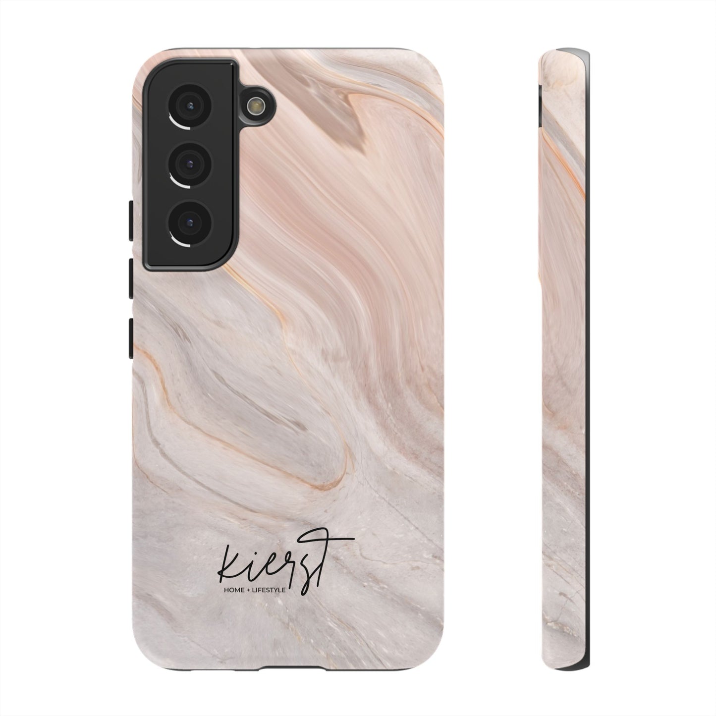 Blush Swirl Marble Samsung Galaxy Phone Case | Subtle Design, Timeless Tone