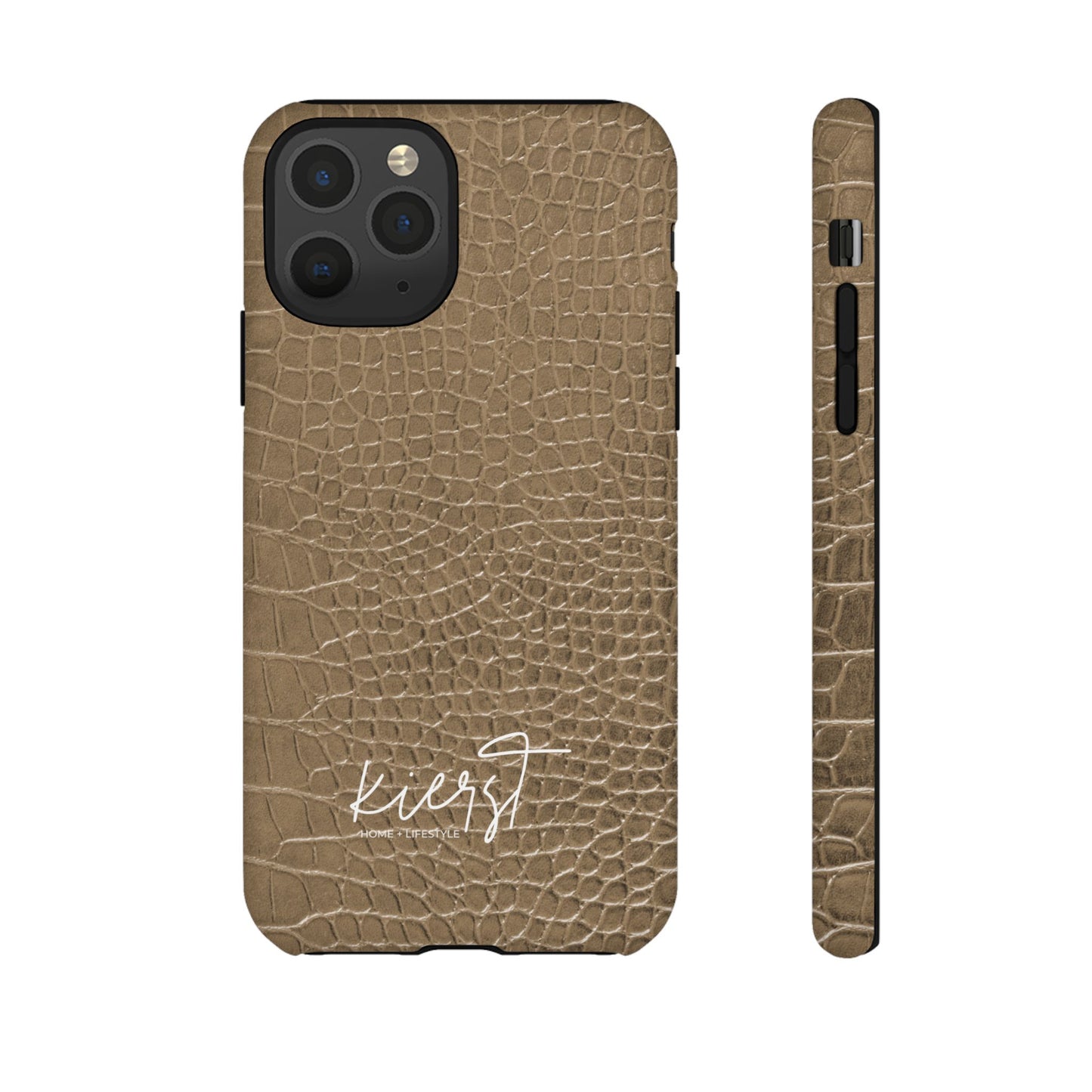 Tan Alligator Print iPhone Case | Elevated texture meets everyday ease