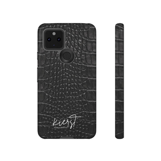 Black Alligator Print Google Pixel Case | Sleek Texture Illusion, Bold Everyday Protection
