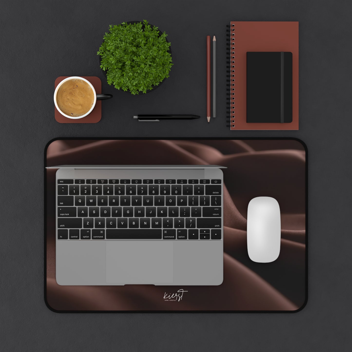 Chocolate Silk Print Desk Mat