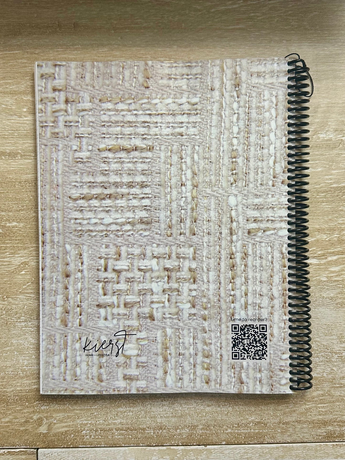 Cream + Gold Tweed Print Notebook