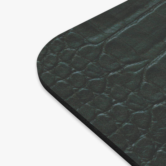 Emerald Crocodile Print Mouse Pad | Rich Texture for Refined Desks