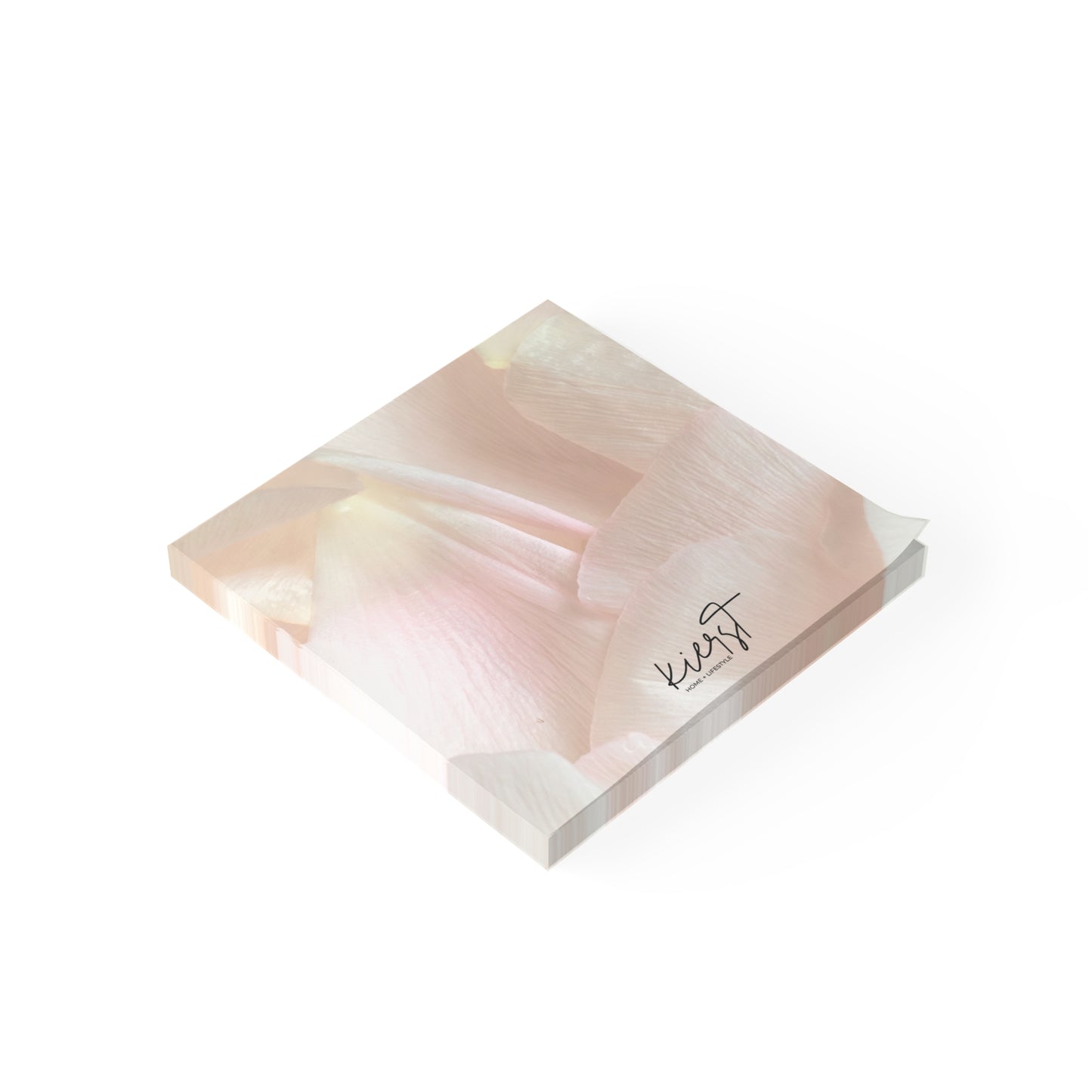 Iridescent Petals Post-it® Note Pad | Soft Pink Floral Sticky Notes for Elegant Everyday Reminders