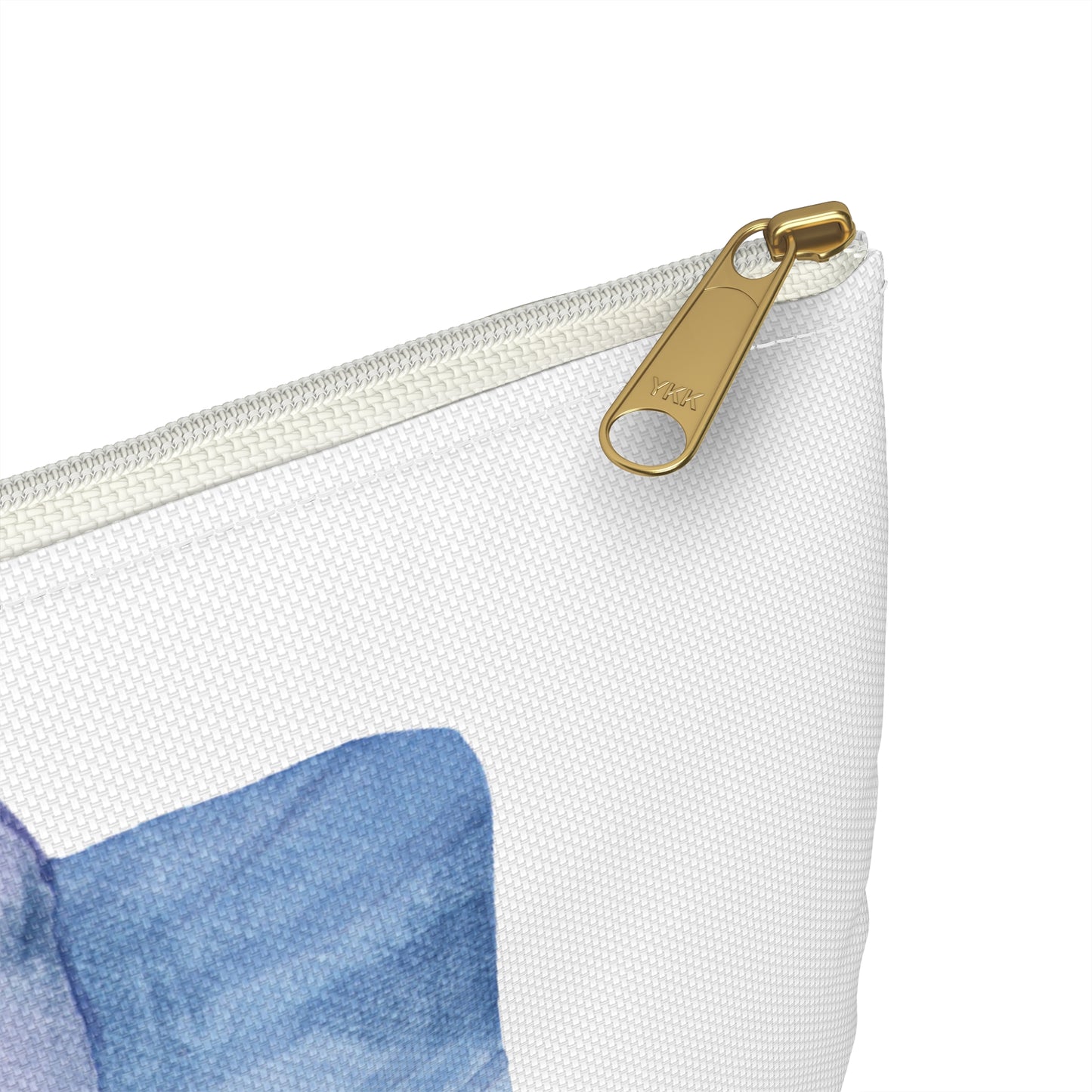 Blue Watercolor Bow Accessory Pouch β Printed Ribbon Detail with Everyday Elegance