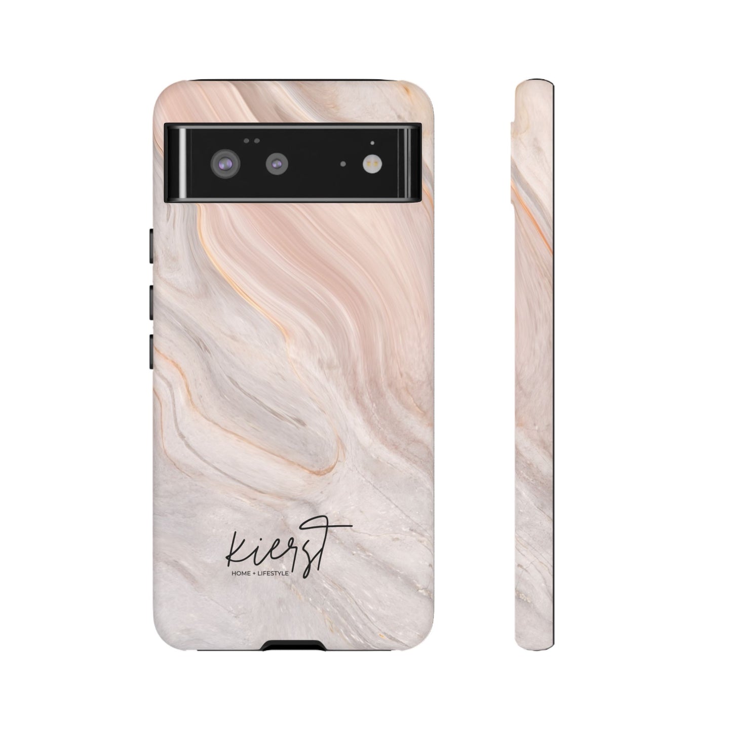 Blush Swirl Marble Google Pixel Phone Case | Soft Movement Meets Curated Luxury
