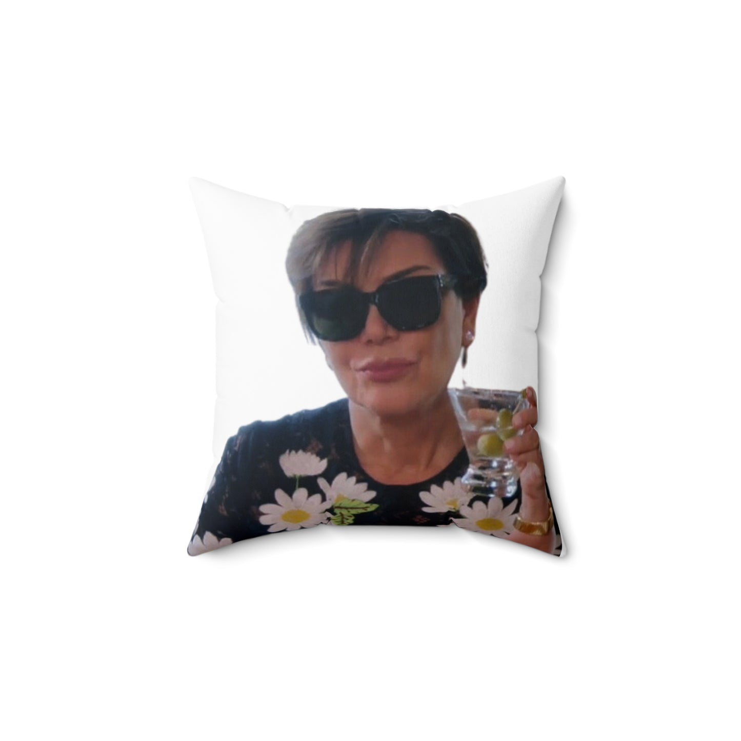 OG Mom Throw Pillow – Martini, Daisies, and Maximum Attitude