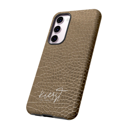 Tan Alligator Print Samsung Galaxy Phone Case