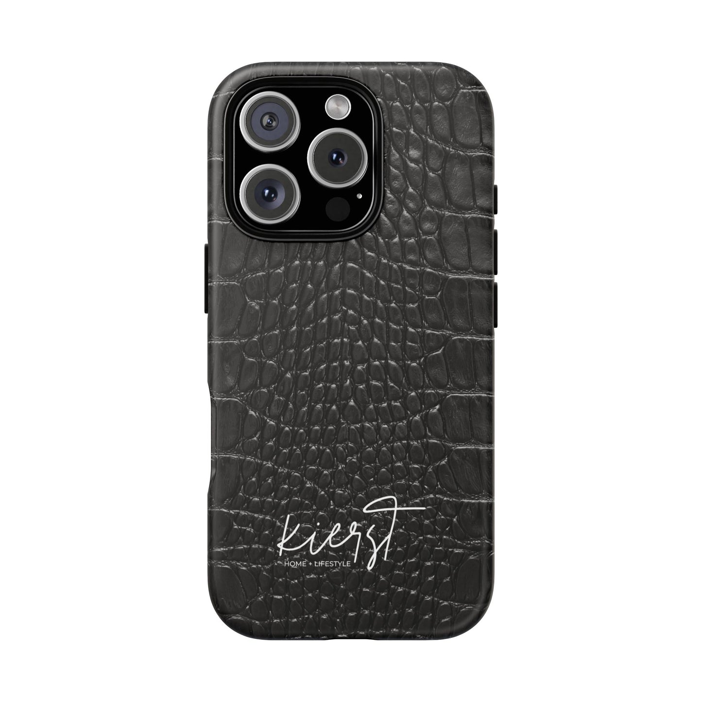 Black Alligator Print iPhone Case | Minimalist Edge Meets Everyday Function